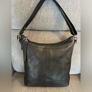 Coach Black Leather Slim Duffle 9188 Bag
